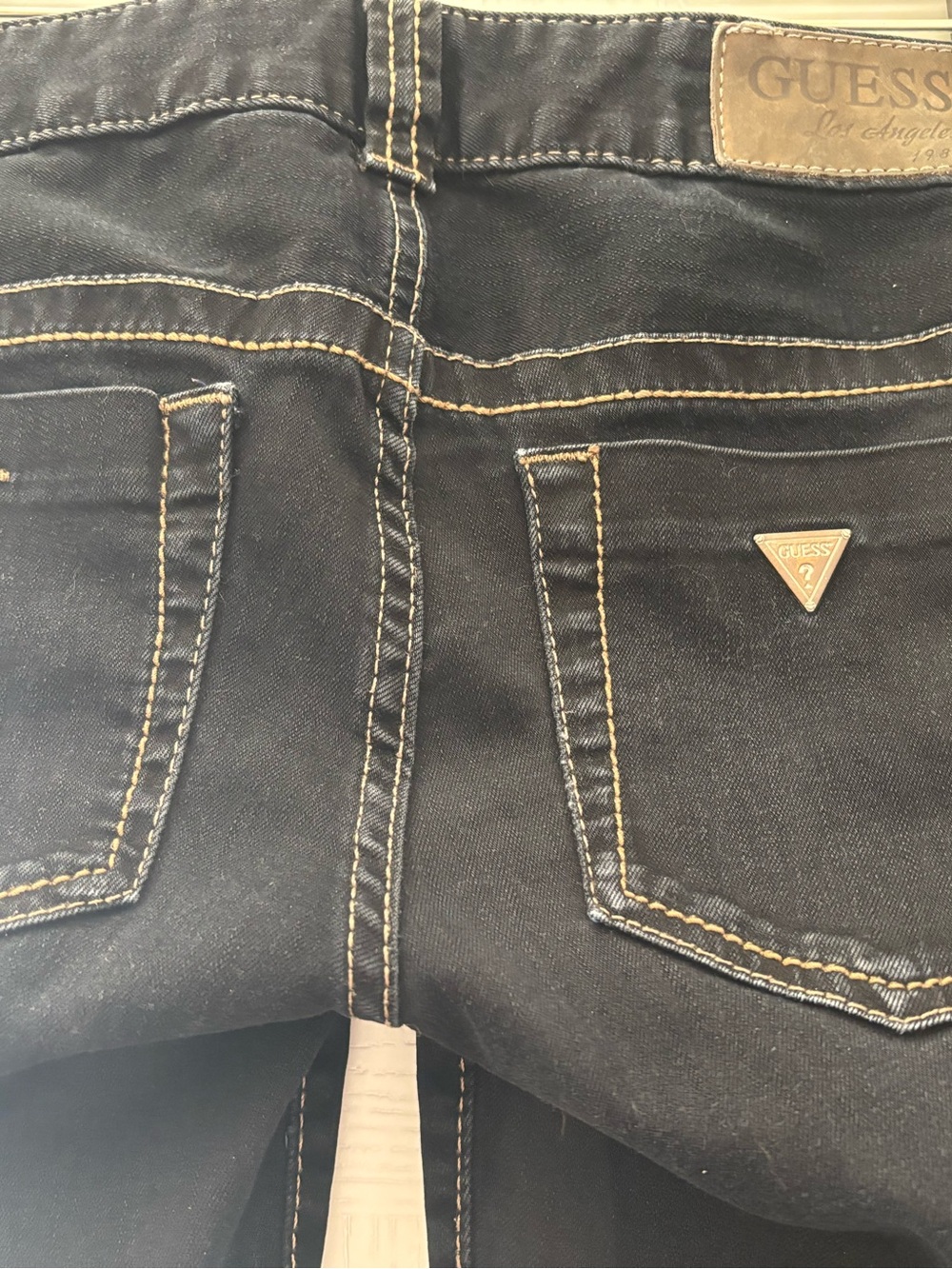 Vintage Guess Midnight Blue Jeans Stretch Daredevil boot cut Los Angeles 1981 - Picture 10 of 11